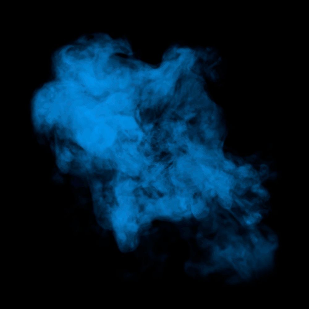 Smoke textured element vector, in blue design