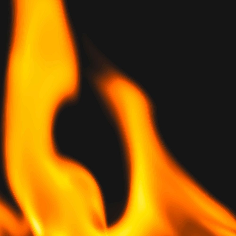 Black flame background, fire border realistic vector image