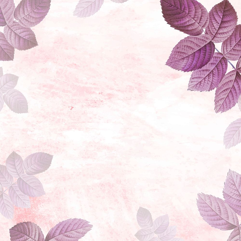 Purple foliage patterned background vector