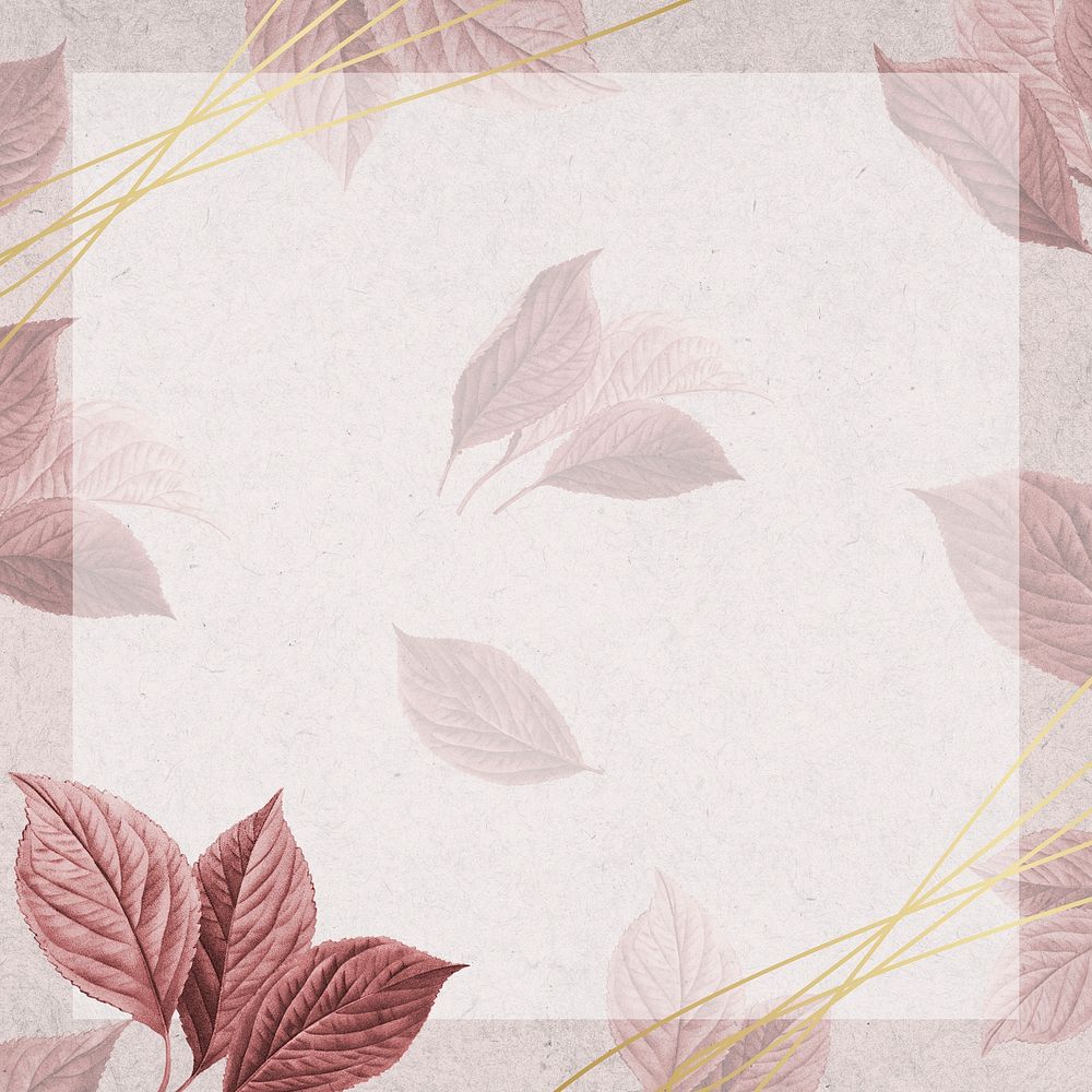 Hand drawn cherry leaf pattern illustration