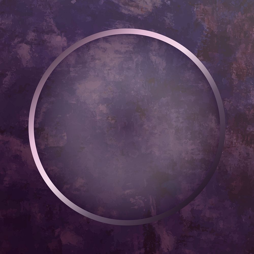 Round frame on purple background vector