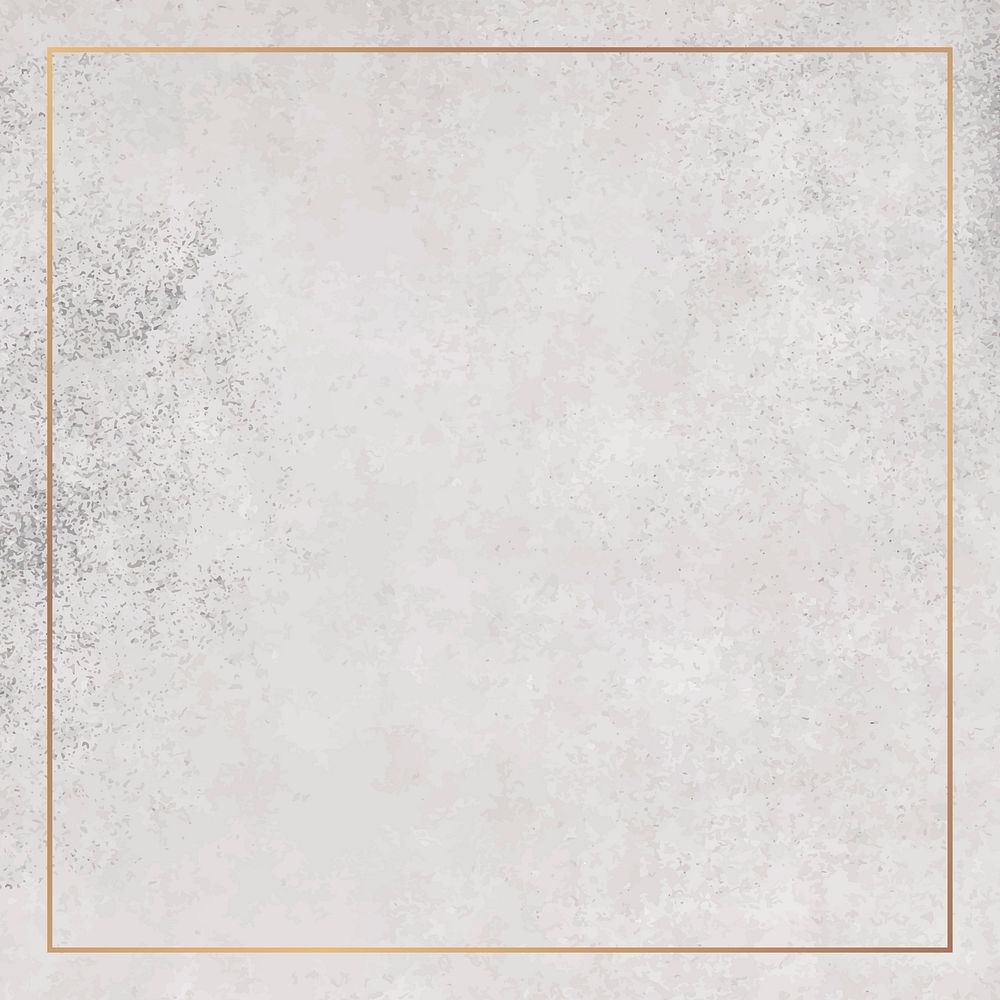 Square copper frame on grunge background vector