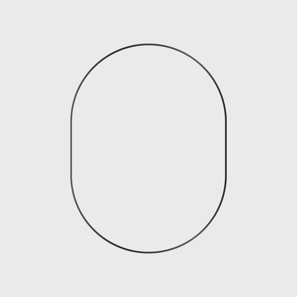 Oval black frame on a blank background vector