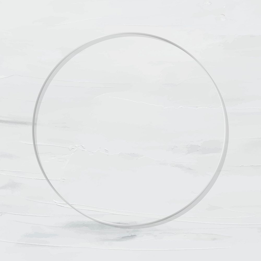 Round silver frame on painted background vector