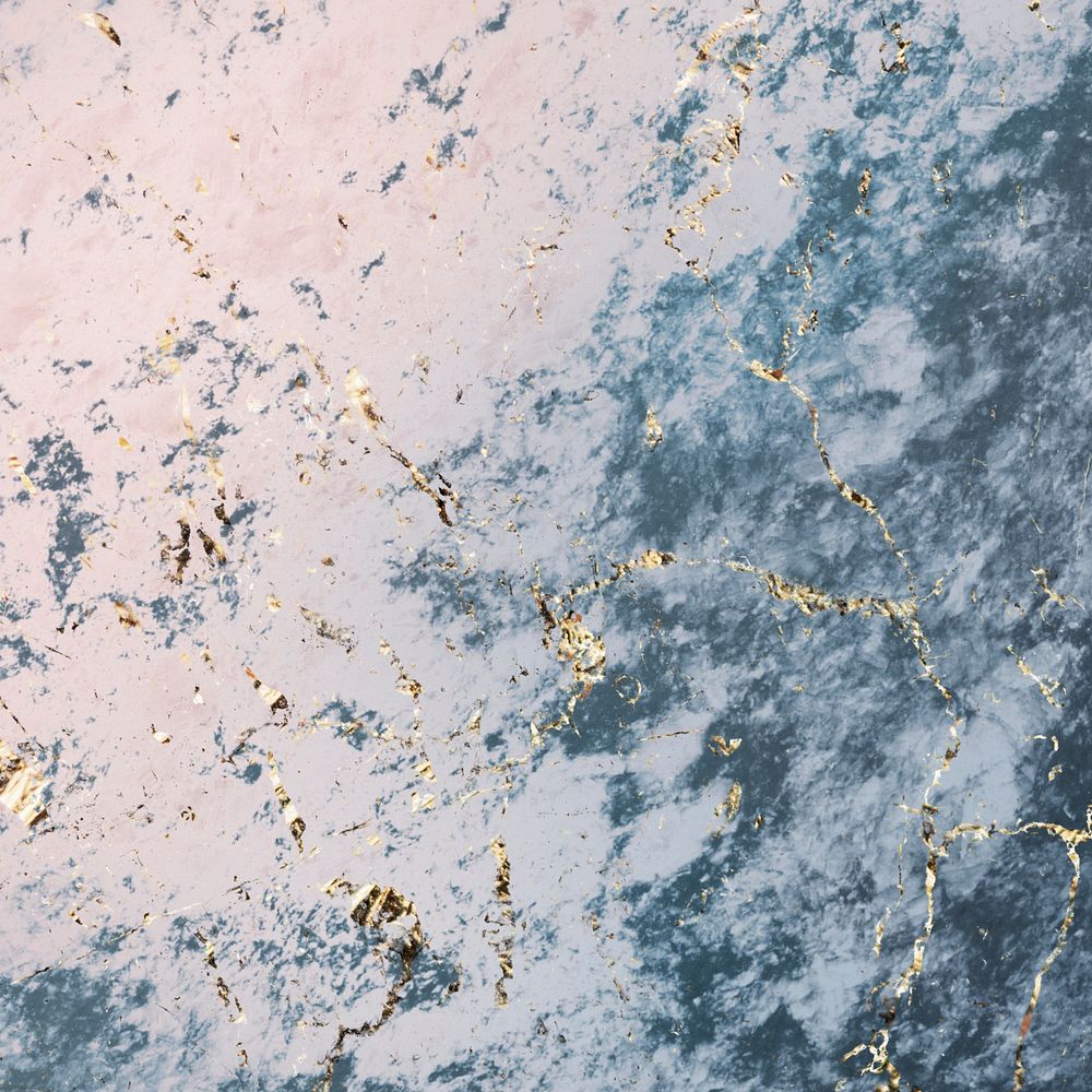 Pink and indigo marble textured wall background