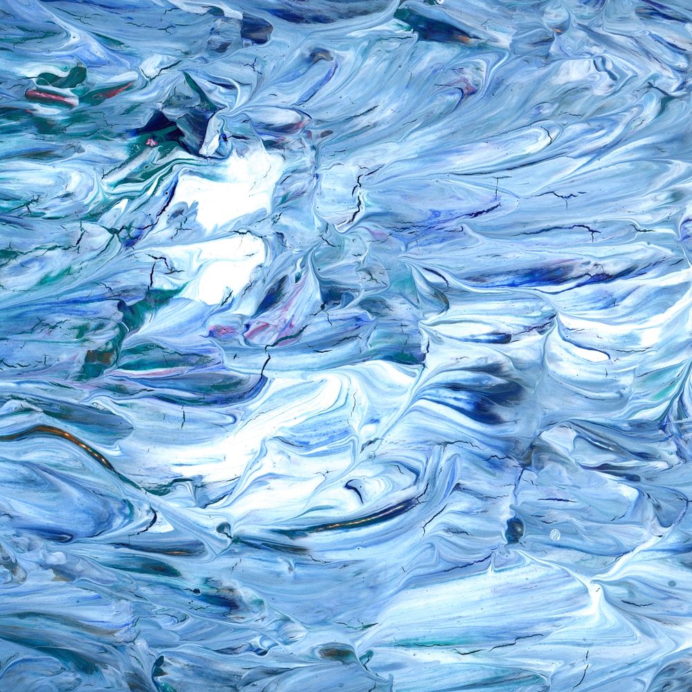 Blue acrylic brush stroke textured background