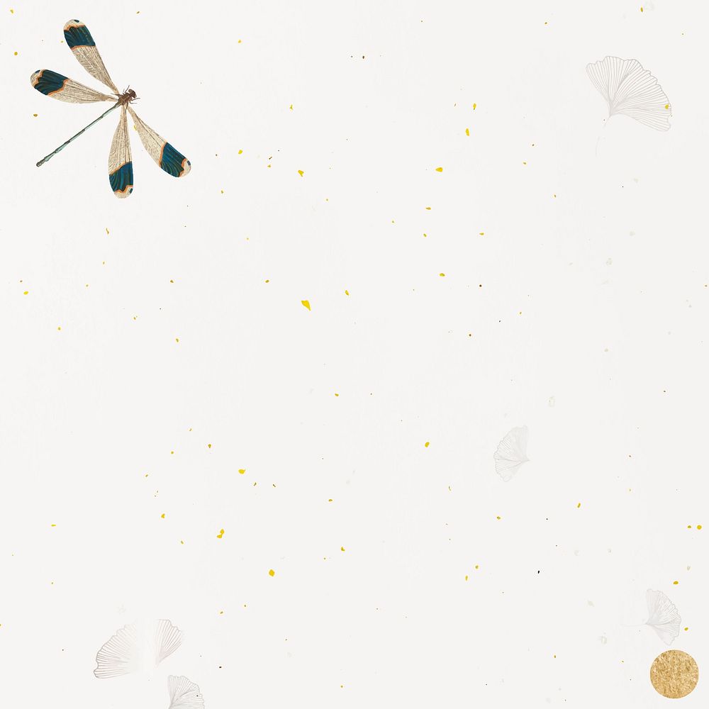 Dragonfly pattern on beige background vector
