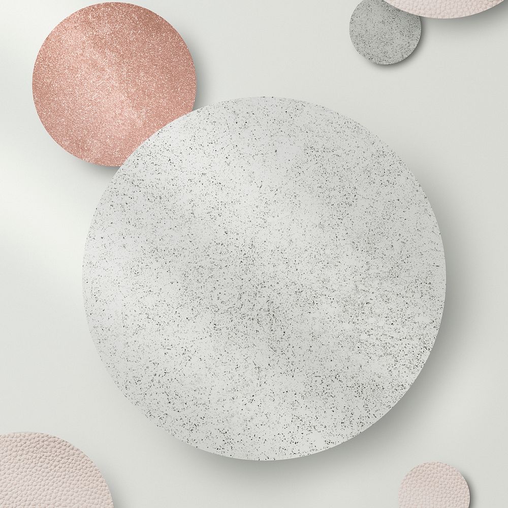 Shimmery silver and pink round pattern  background vector