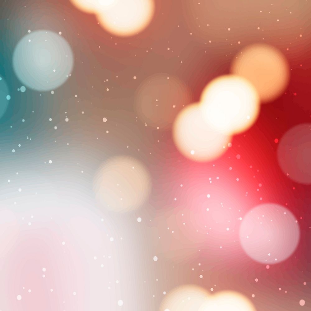 Blurry colorful Christmas bokeh light background vector