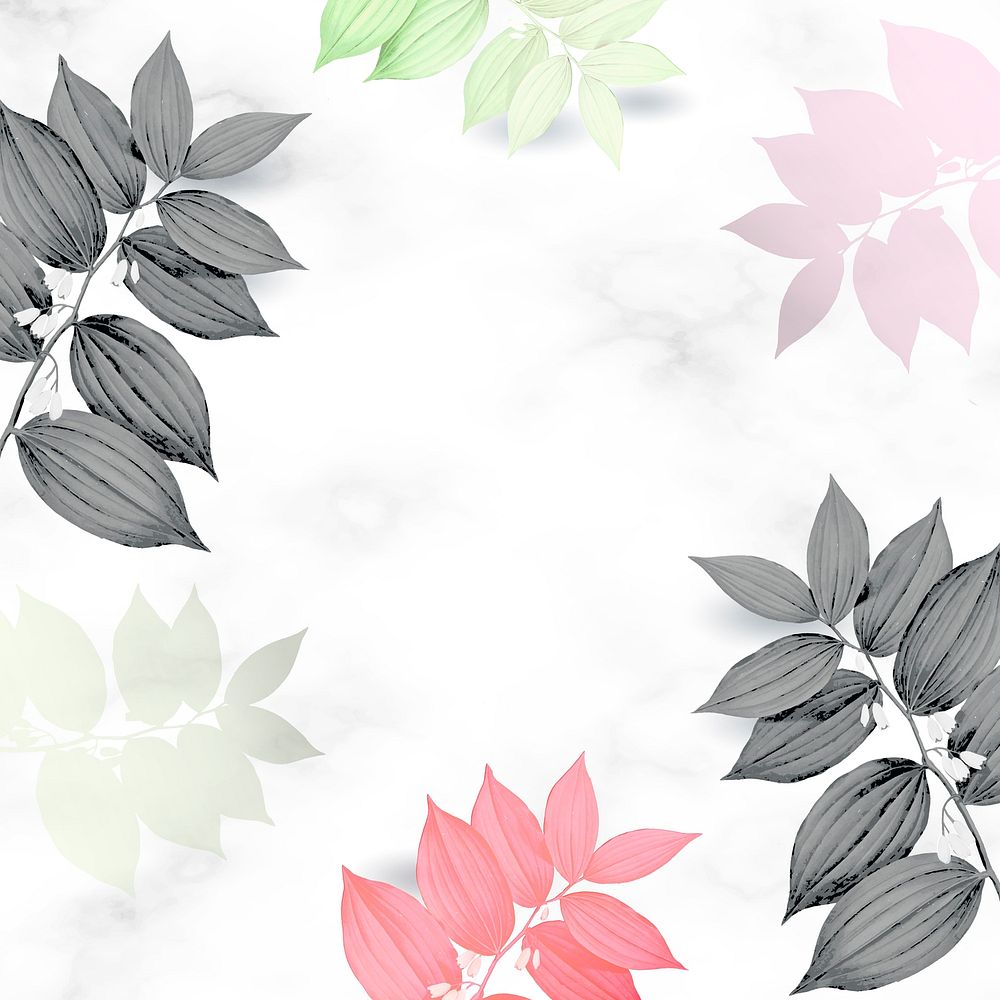 Tropical botanical leaves background vector