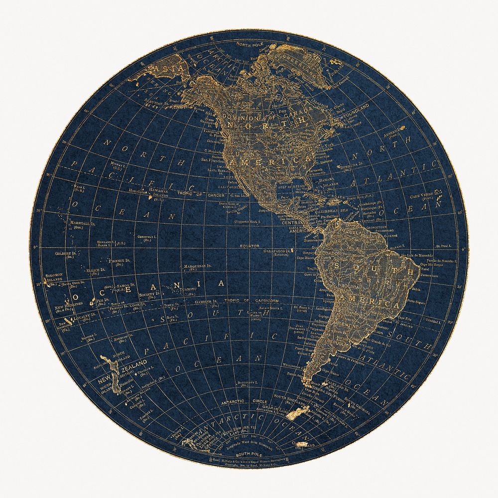 Globe, geography education isolated image