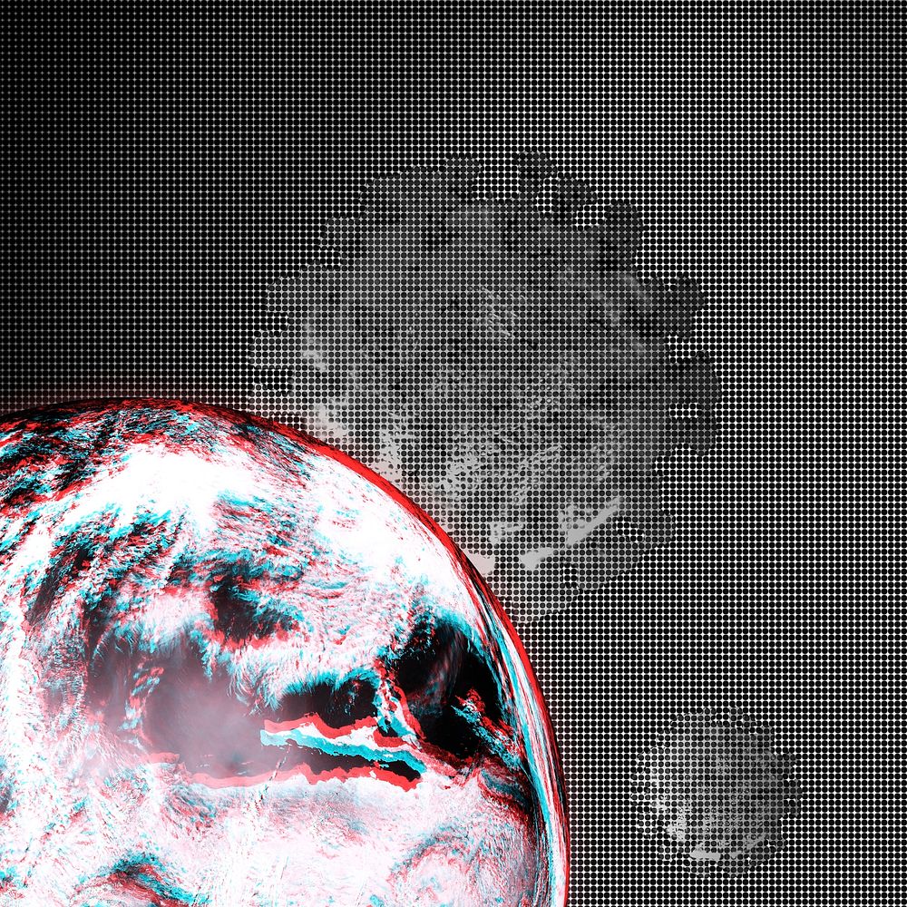 Planet earth against coronavirus background