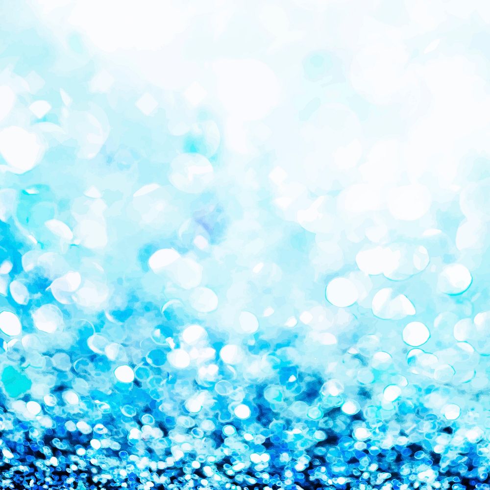 Shiny blue glitter textured social ads vector