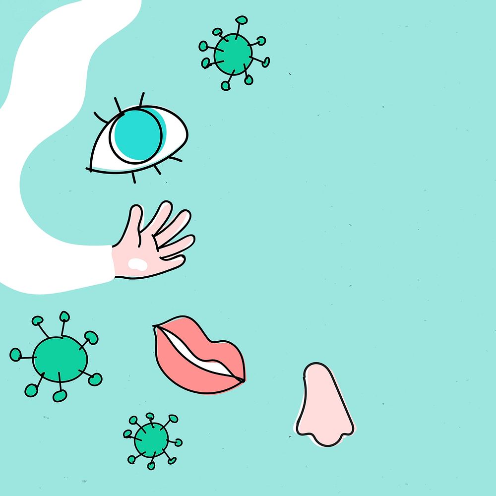 Avoid touching your face during the coronavirus pandemic illustration