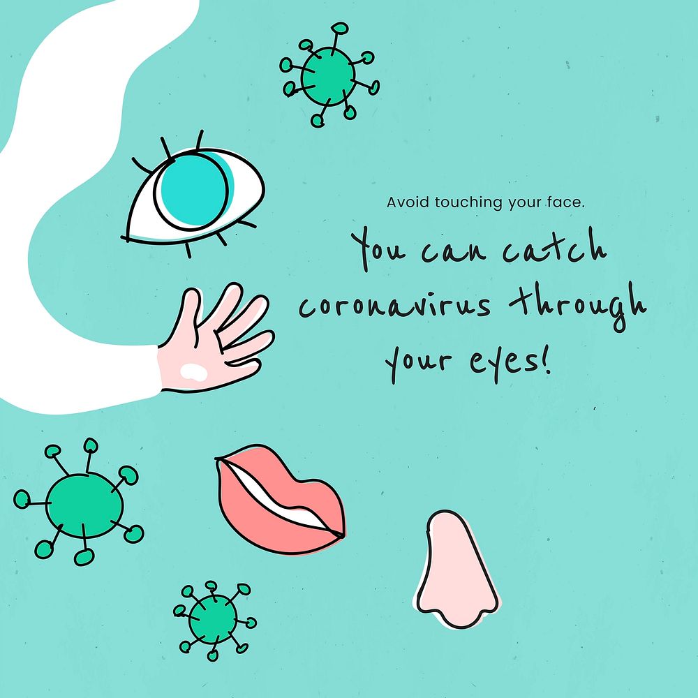 You can catch coronavirus through your eyes. This image is part our collaboration with the Behavioural Sciences team at…