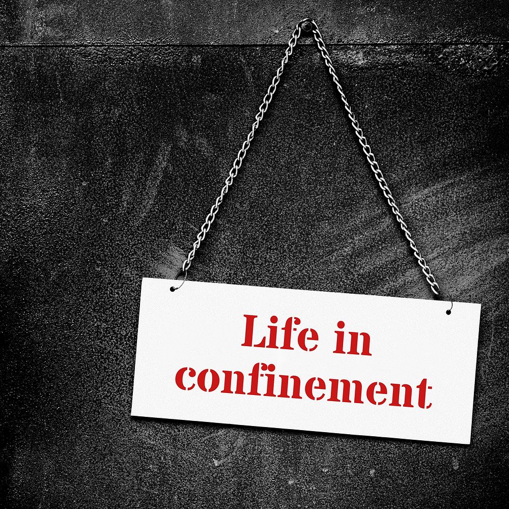 Life in confinement coronavirus social banner