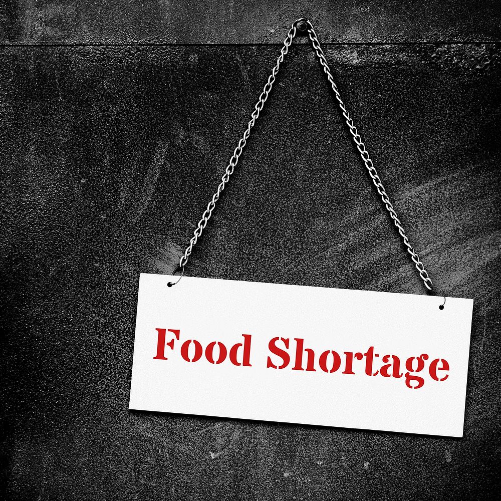 Food shortage during coronavirus pandemic background