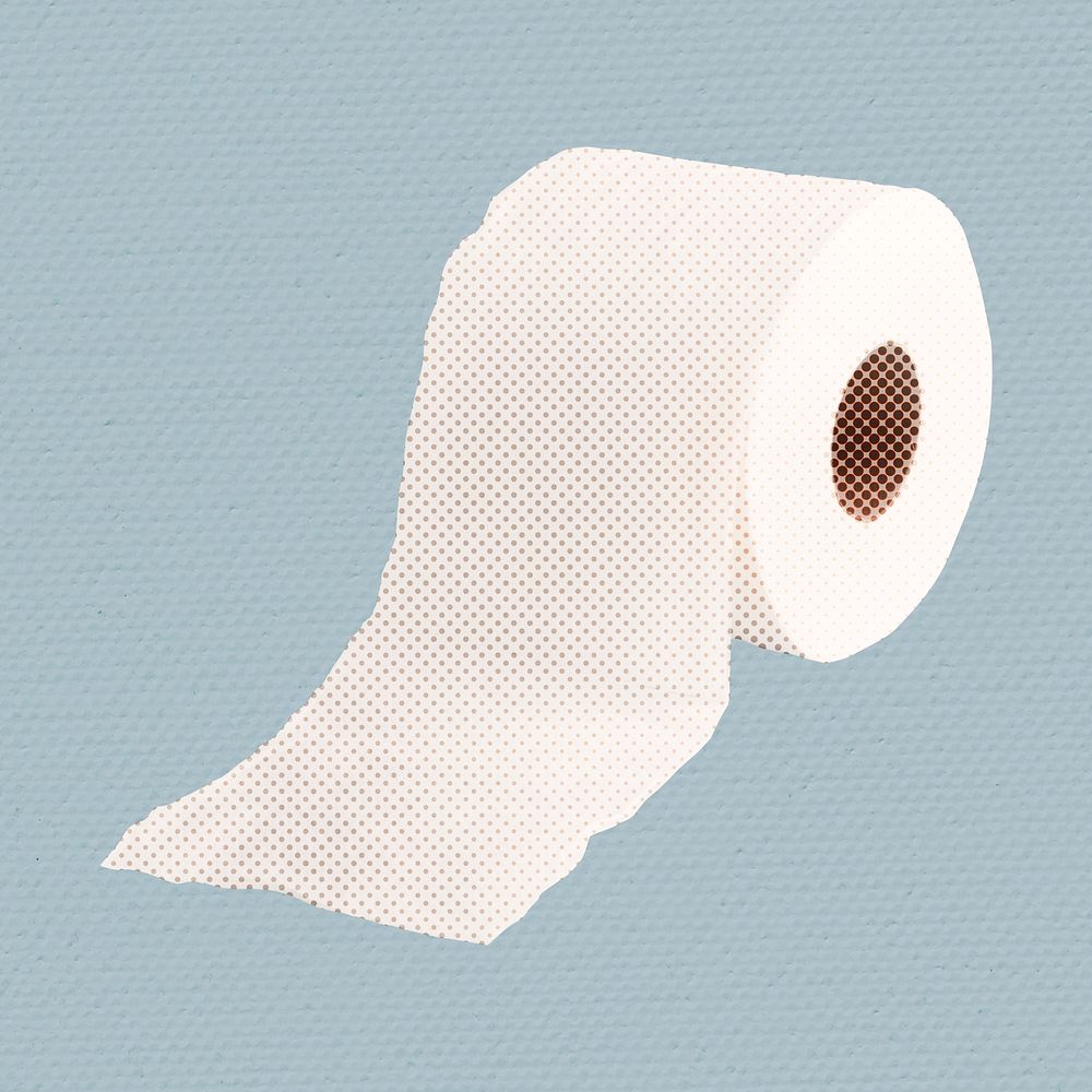 Halftone tissue paper sticker design element