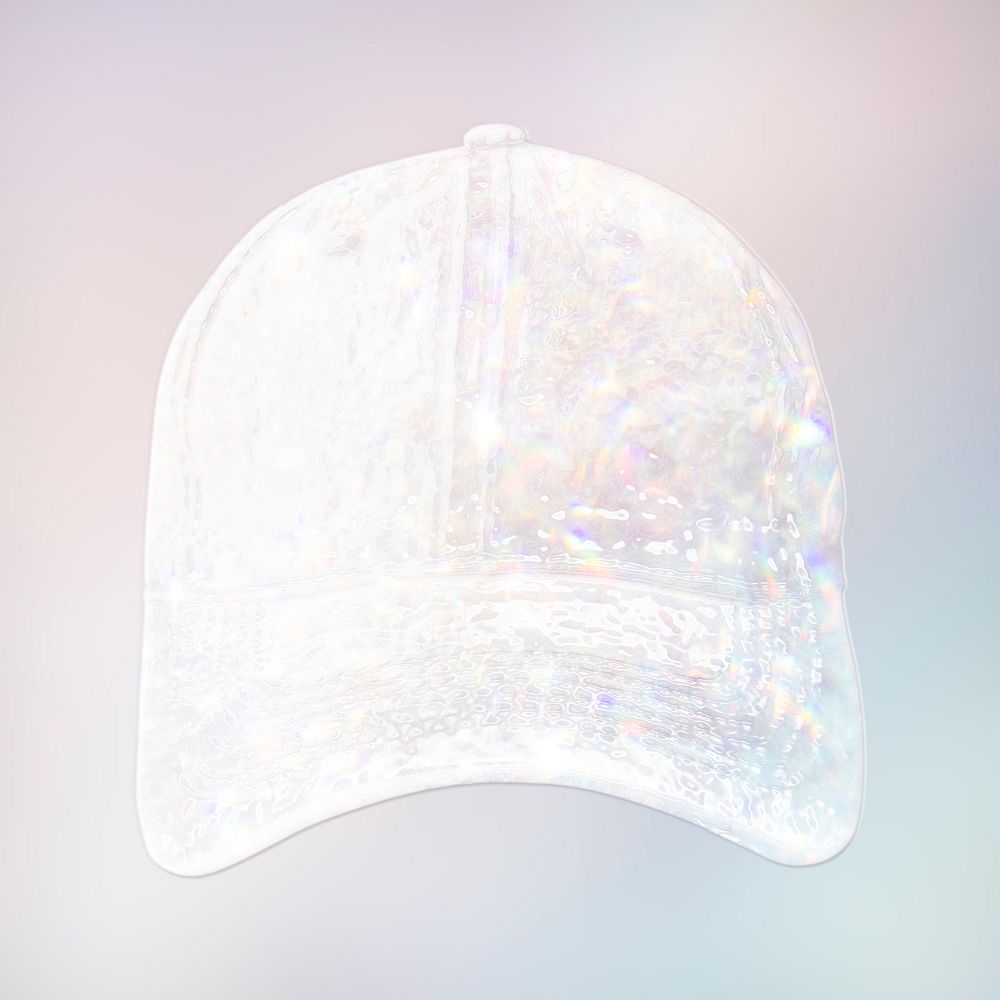 Silvery holographic cap design element