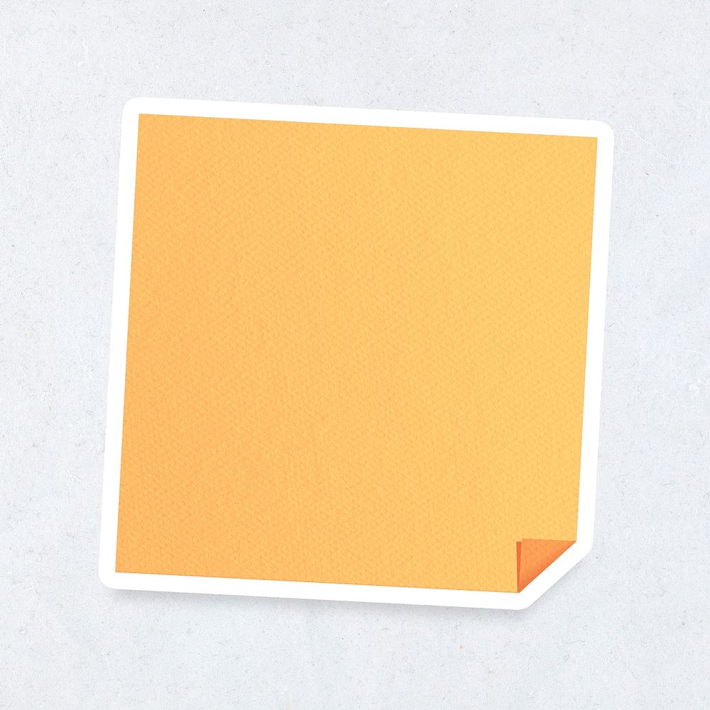 Yellow paper sticky note design | Premium PSD - rawpixel