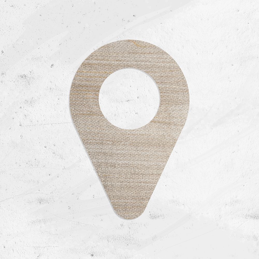 Wood textured pin icon