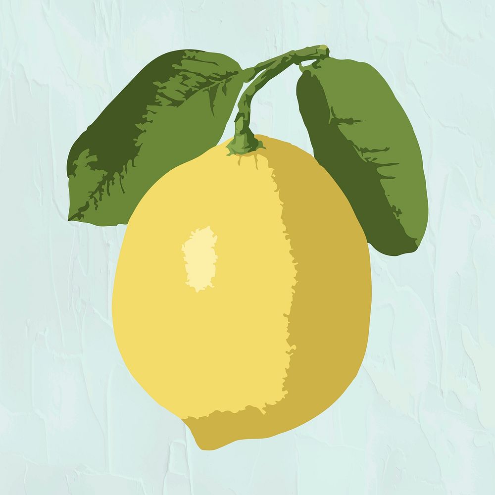 Vectorized yellow lemon sticker overlay design resource