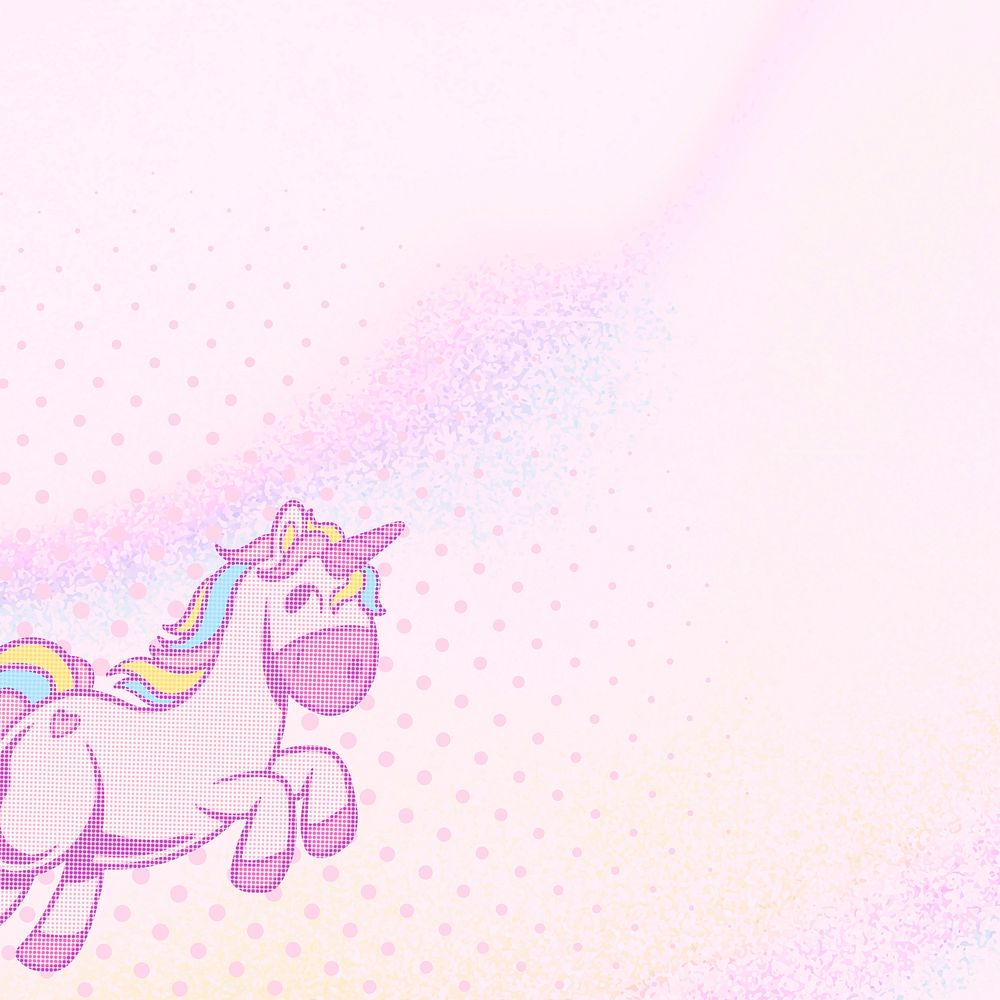 Colorful unicorn background design resource