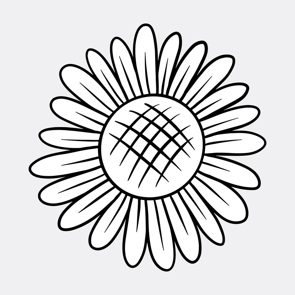White daisy flower sticker on a gray background vector