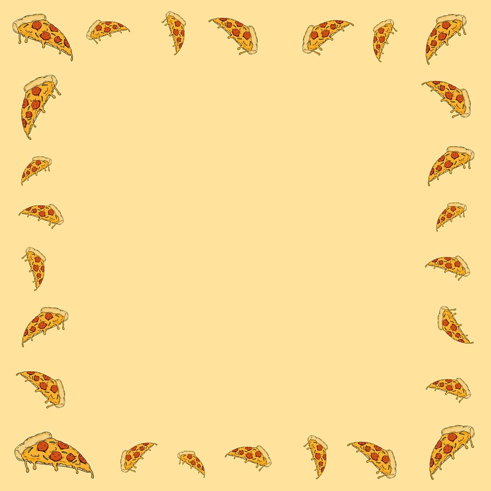 Pepperoni pizza frame design resource