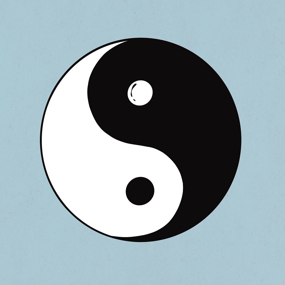 Psd balanced yin yang symbol