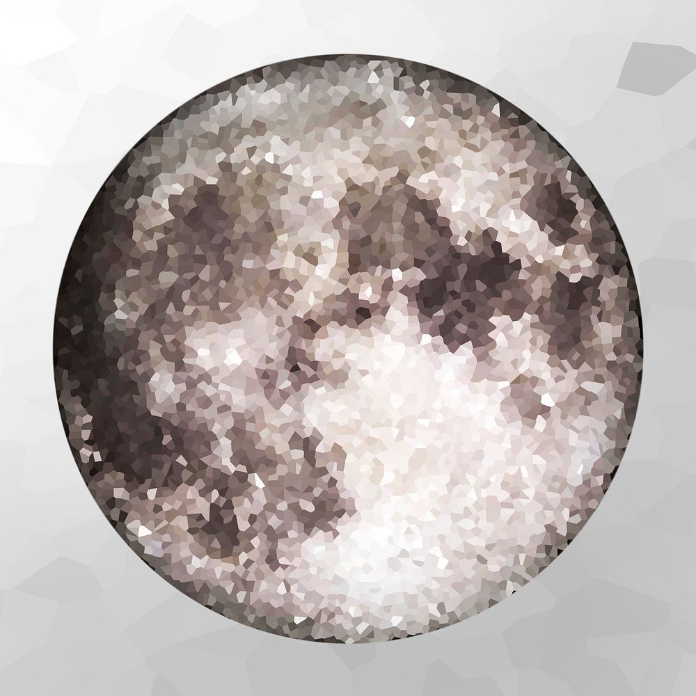 Crystallized full moon design resource