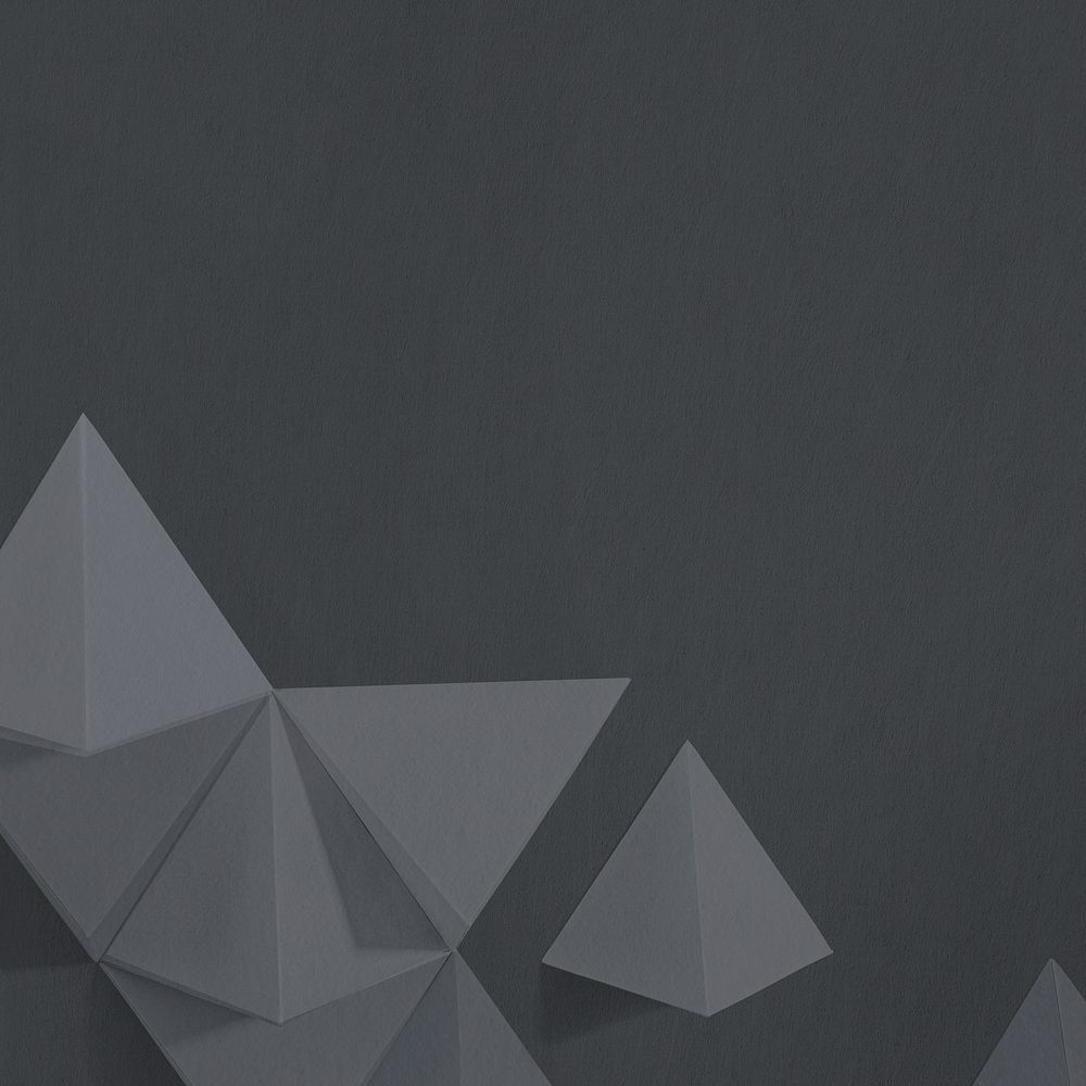 Dark tone geometric paper craft design background