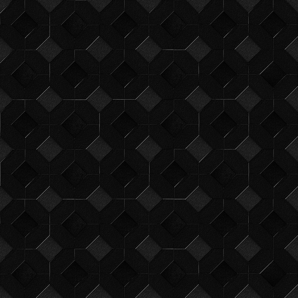 3D black square diamond patterned background
