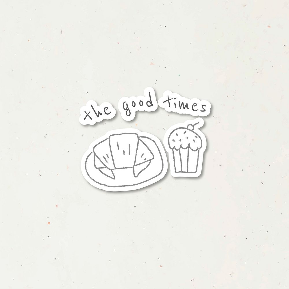 The good times with bakery doodle style journal vector