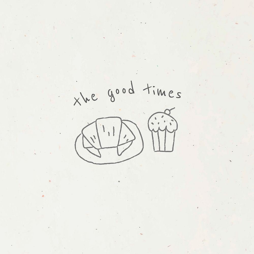 The good times with bakery doodle style vector