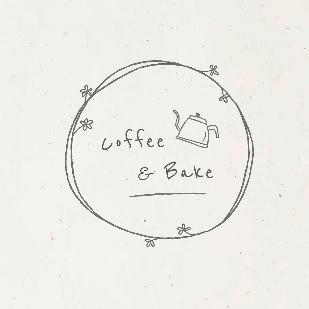 Doodle style coffee and bake vector