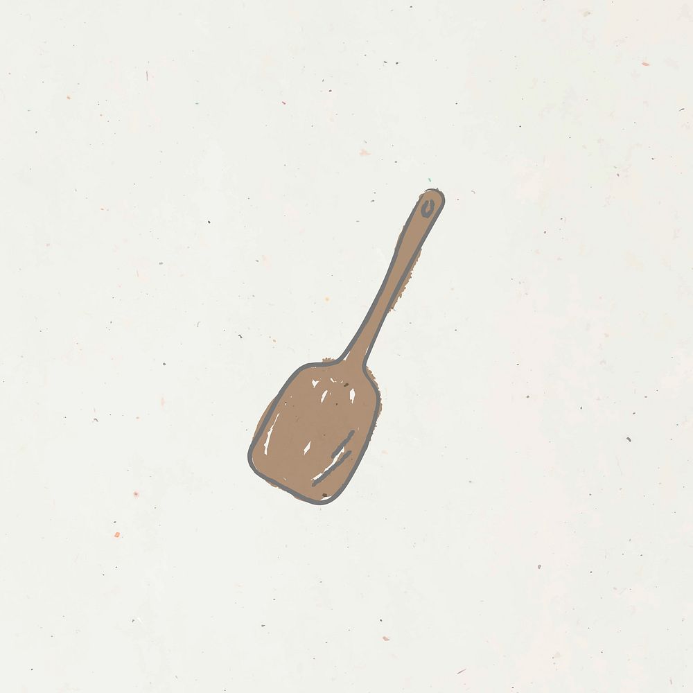 Wooden kitchen spatula vector