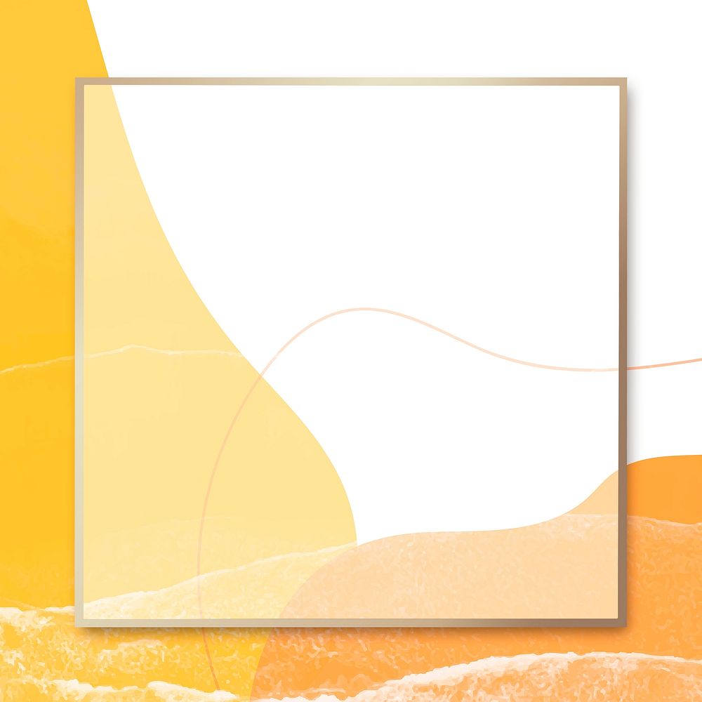 Orange texture psd frame with design space