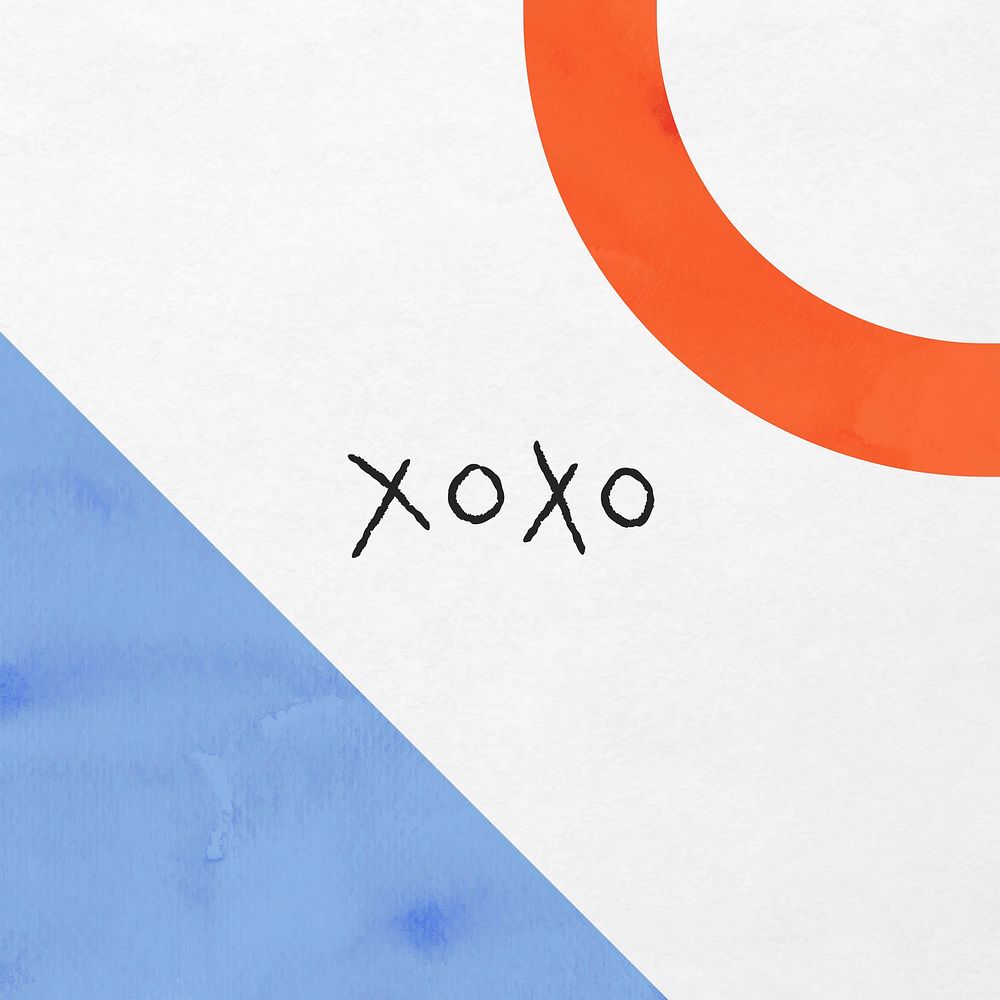 Xoxo typography design resource vector