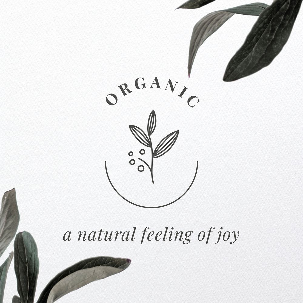 Organic skincare banner template minimalist natural design vector