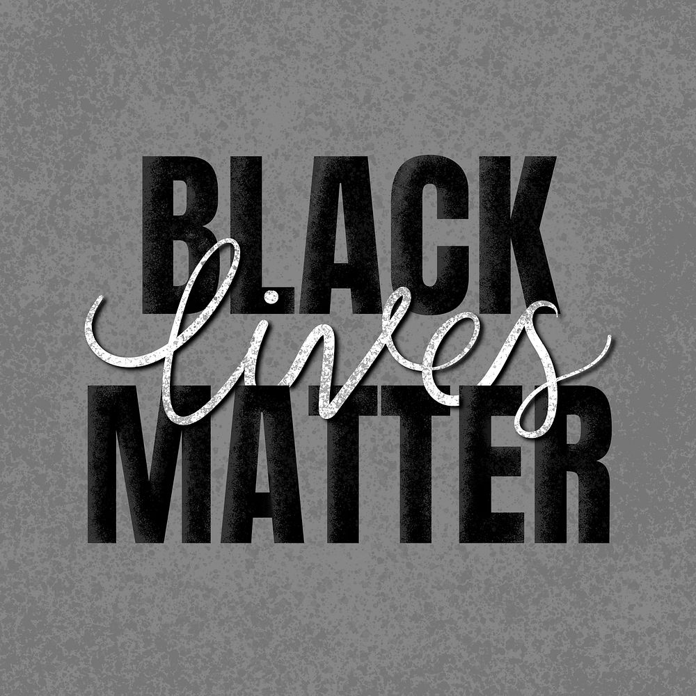 Black lives matter awareness social media post
