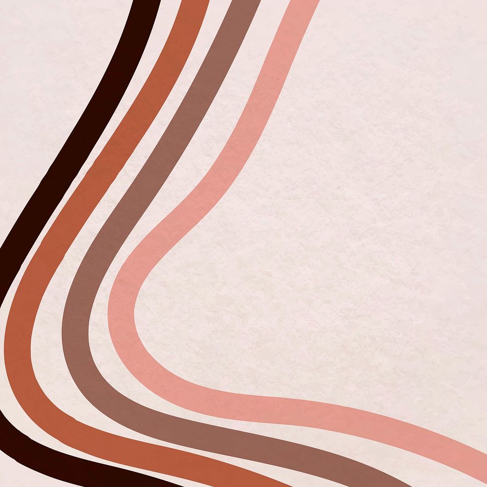 Colorful curvy lines on paper textured background