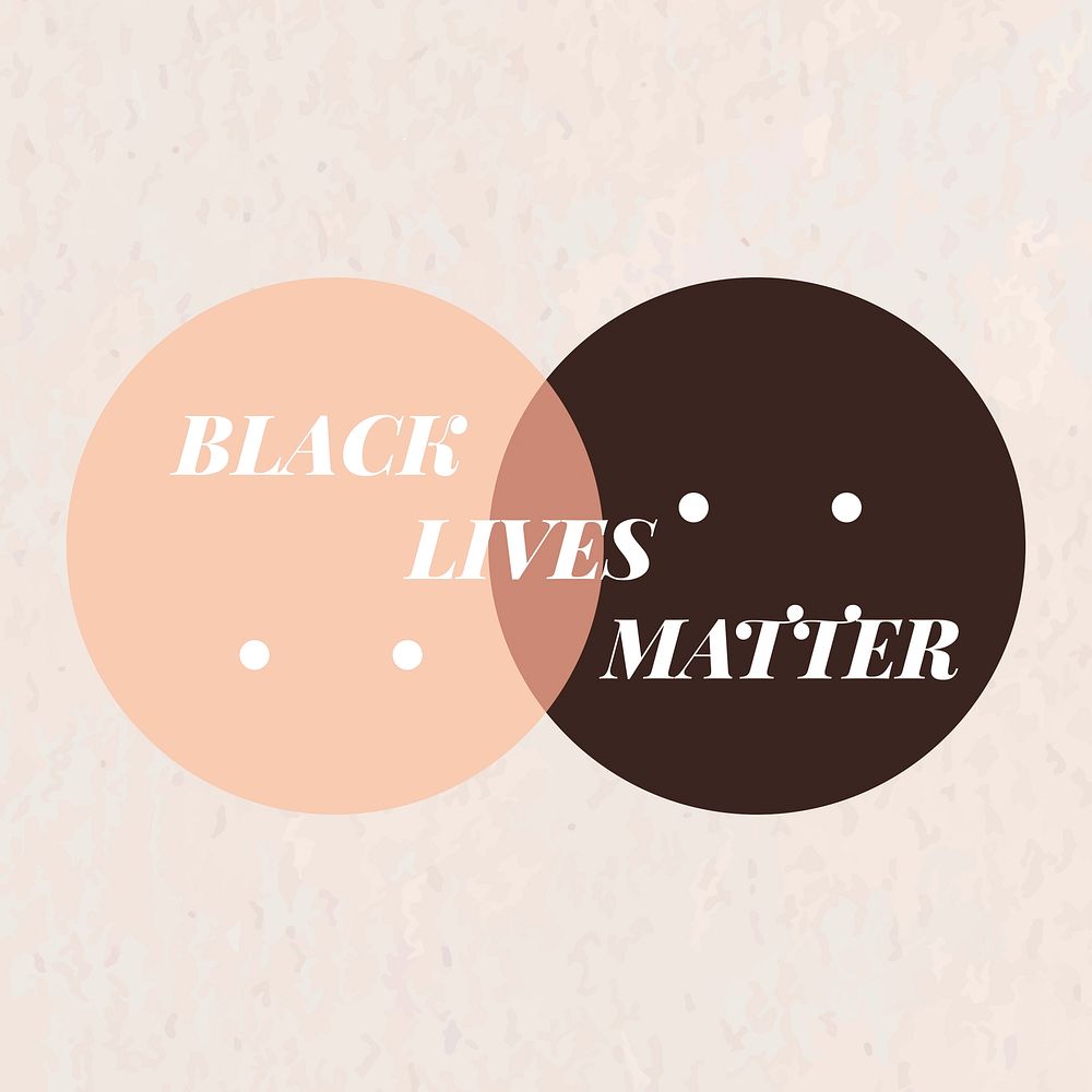 Black Lives Matter movement artsy social media post
