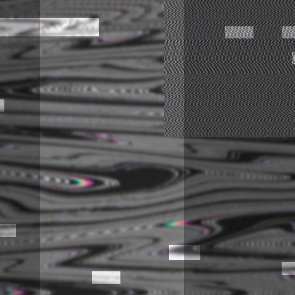 Glitch effect digital noise texture on gray background