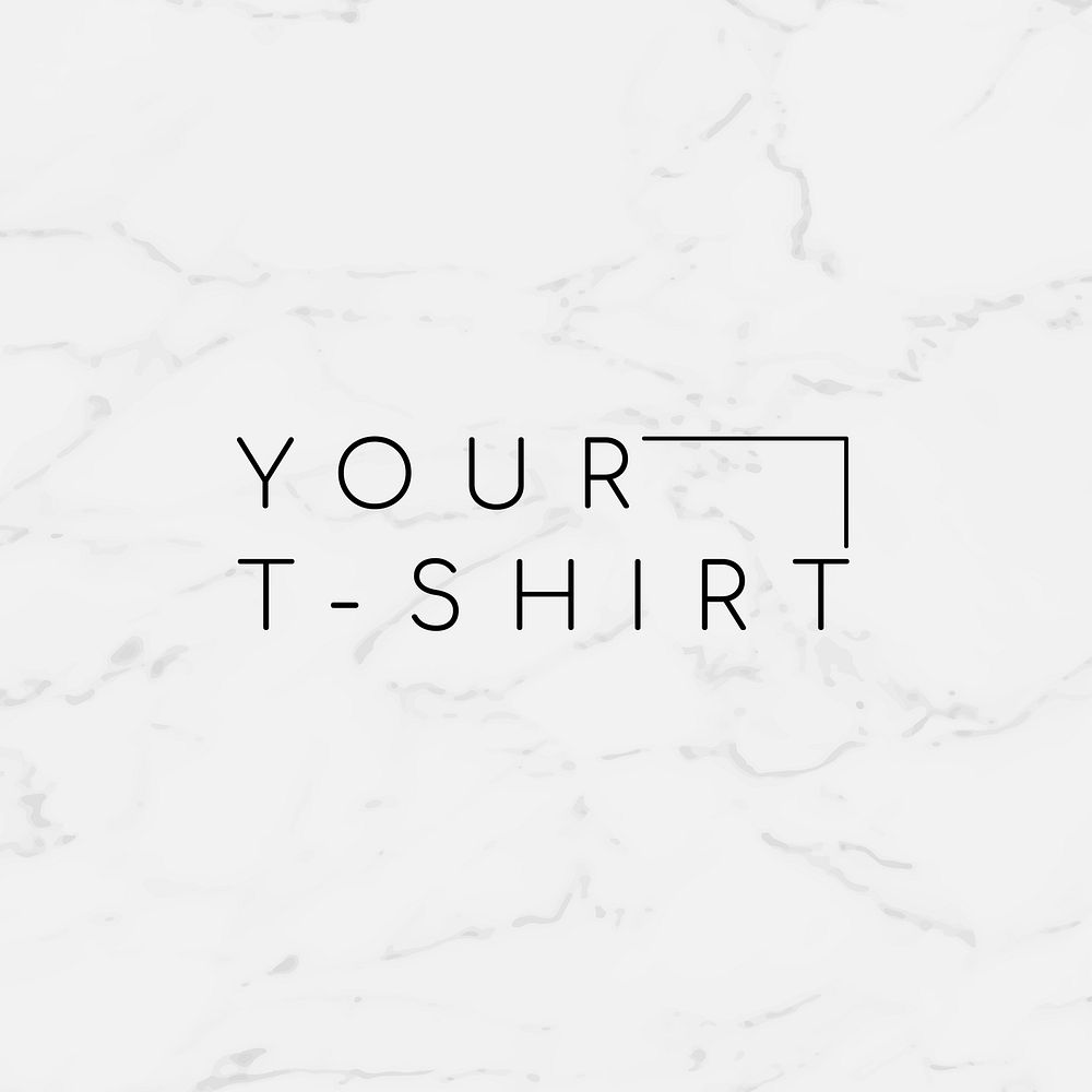 Your T-shirt template vector brand on texture background