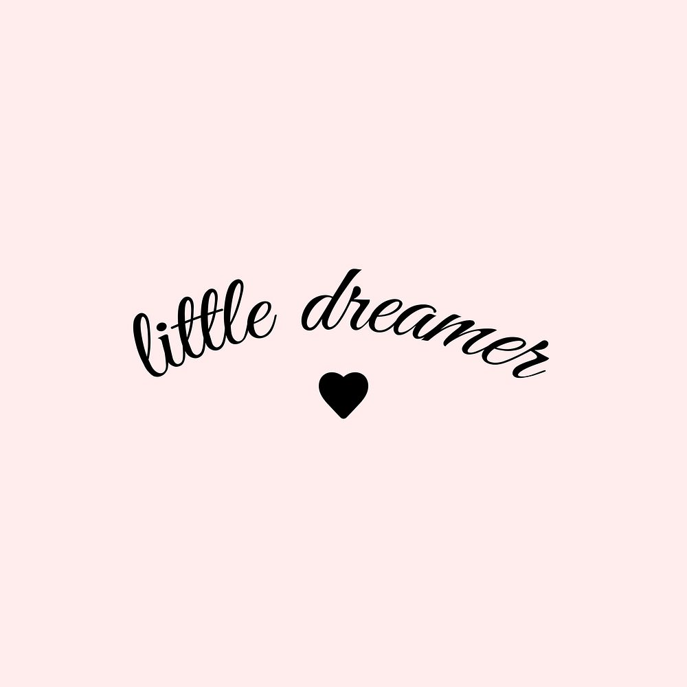 Little dreamer logo template vector on pink