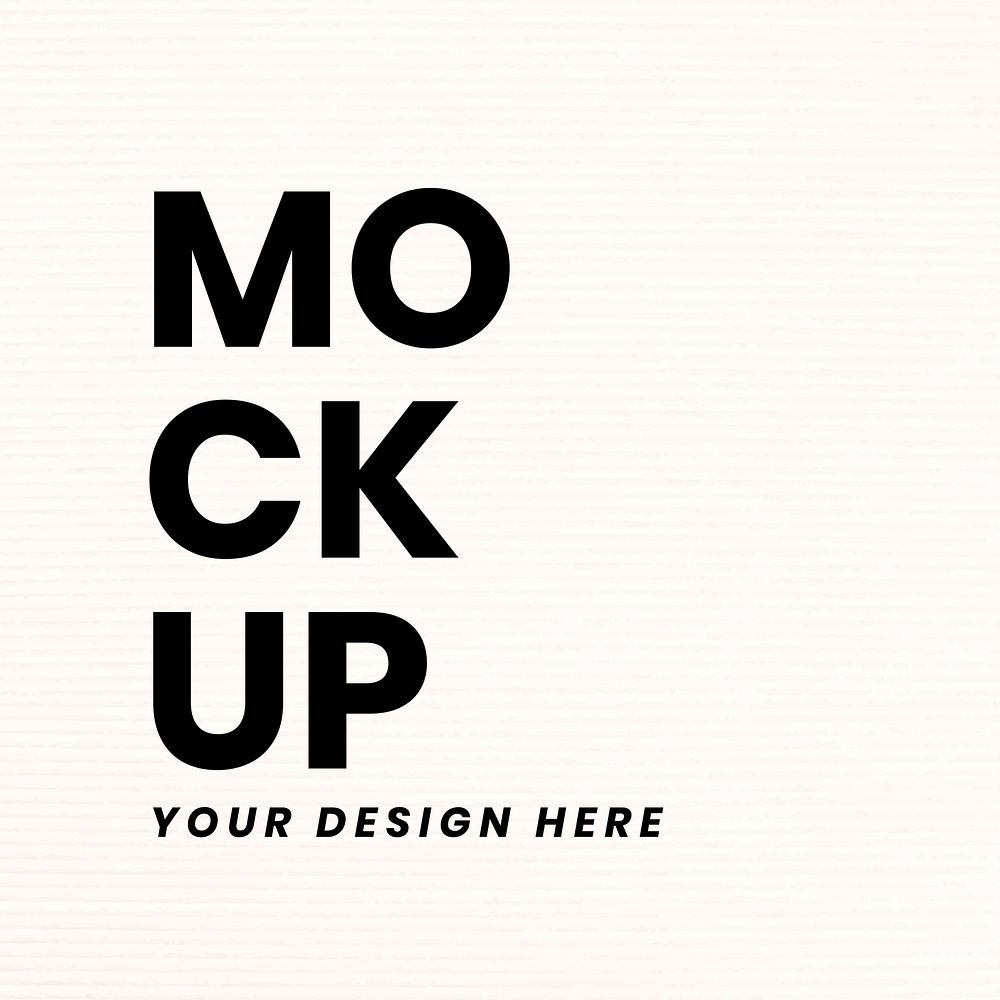 Mockup black typography design vector