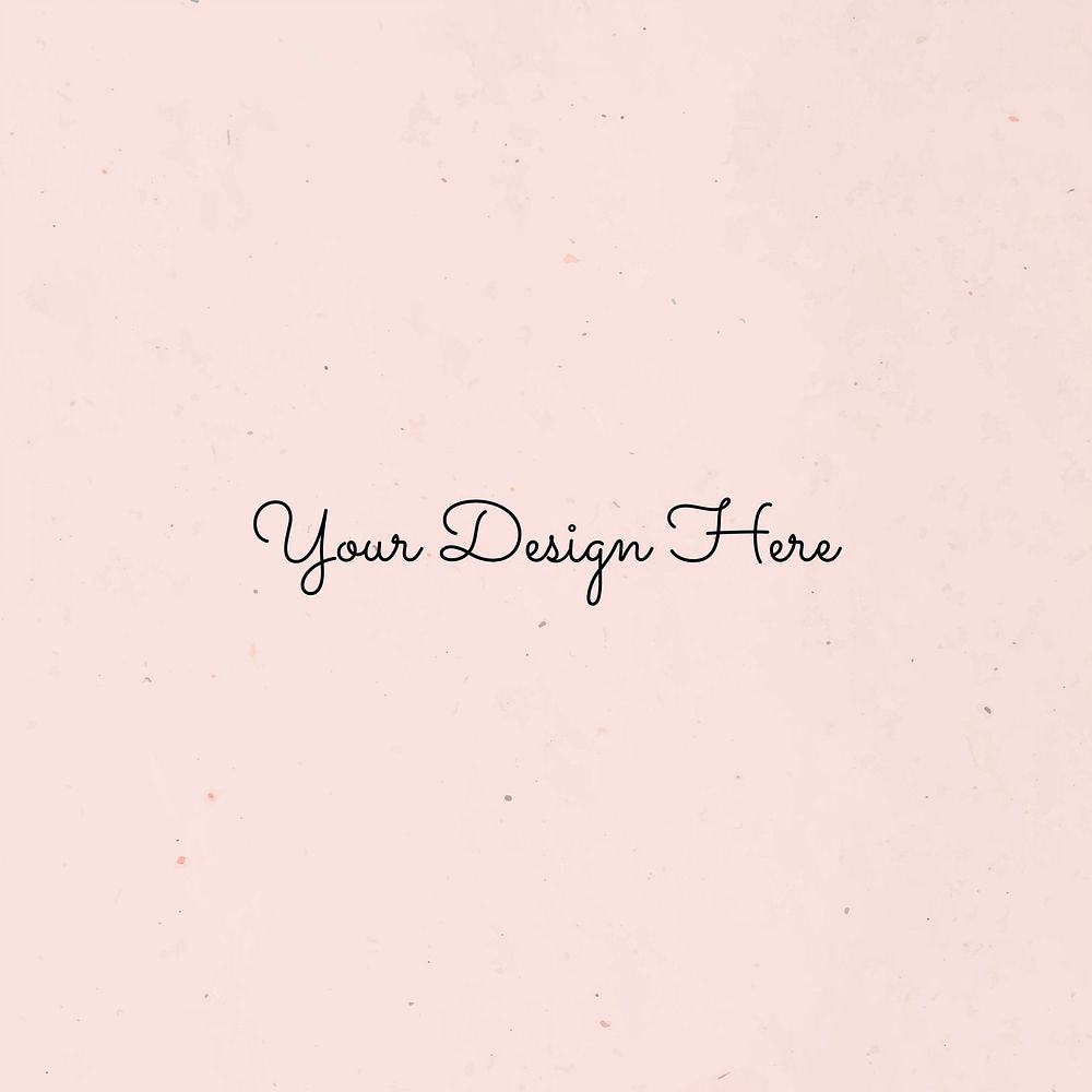 Your design here template vector on pink