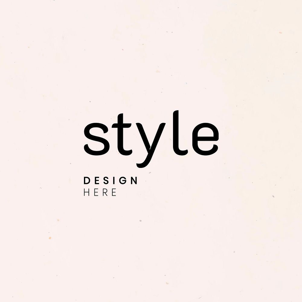 Style vector template typography design here on pink