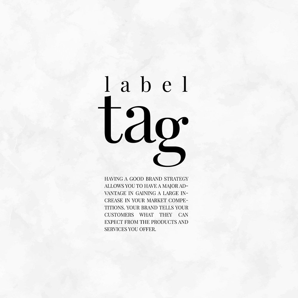 Label tag brand template design vector